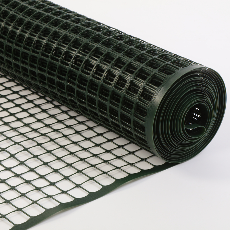 customized rigid weatherproof HDPE green plastic square mesh garden fence